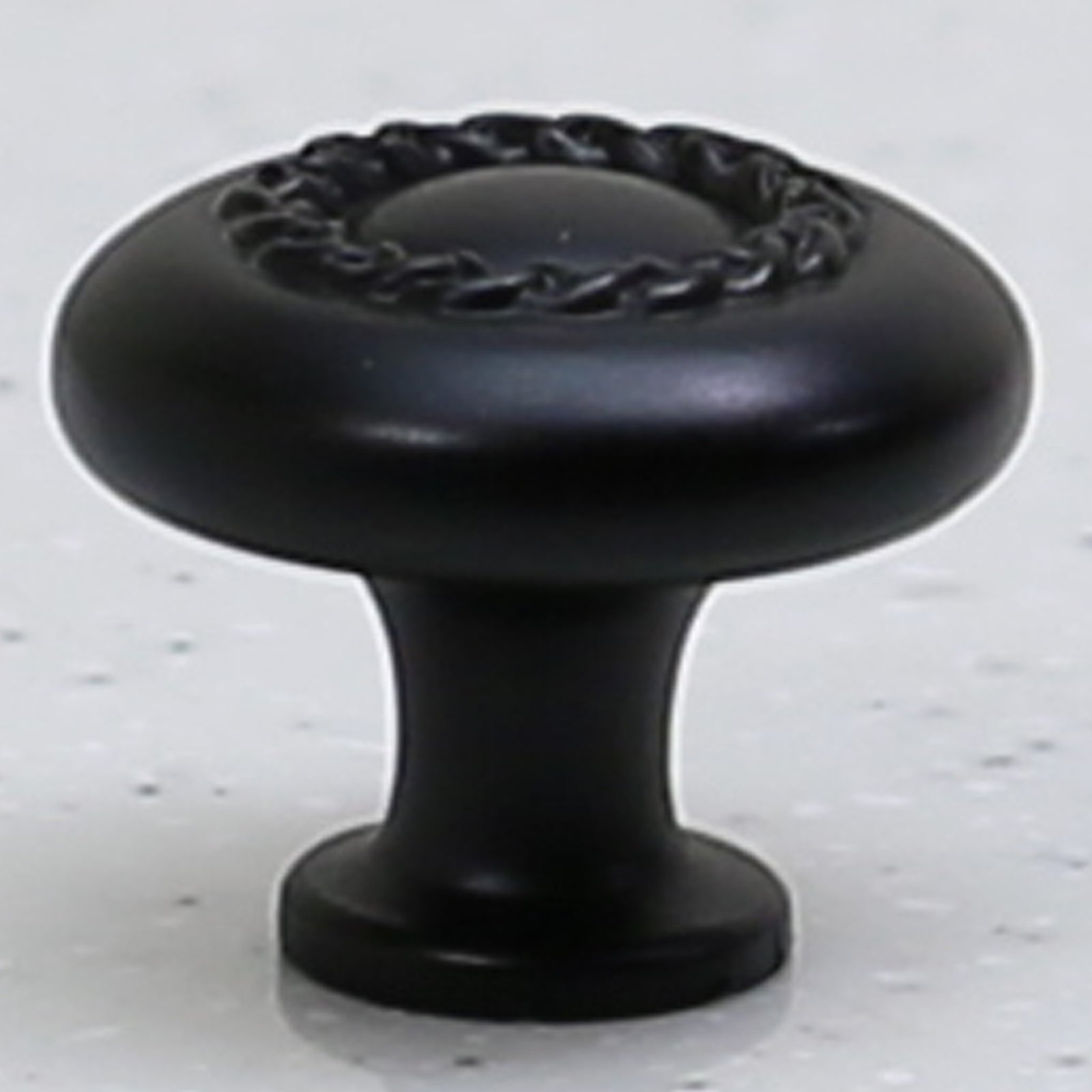 Cabinet Round Knob 1-1/4" inch Diameter, Matte Black