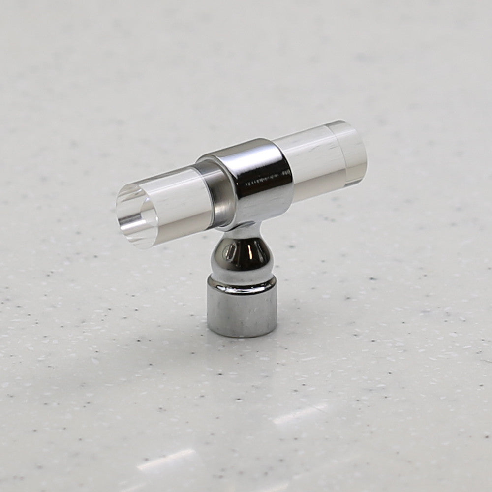 Chiaro Knob - Polished Chrome on Lucite