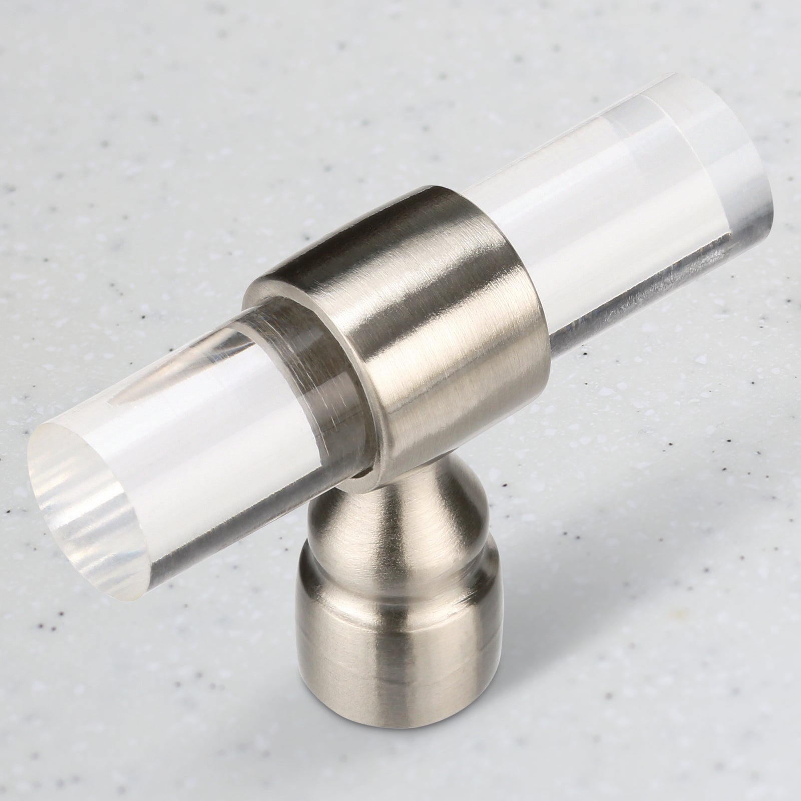 Chiaro Knob - Satin Nickel on Lucite
