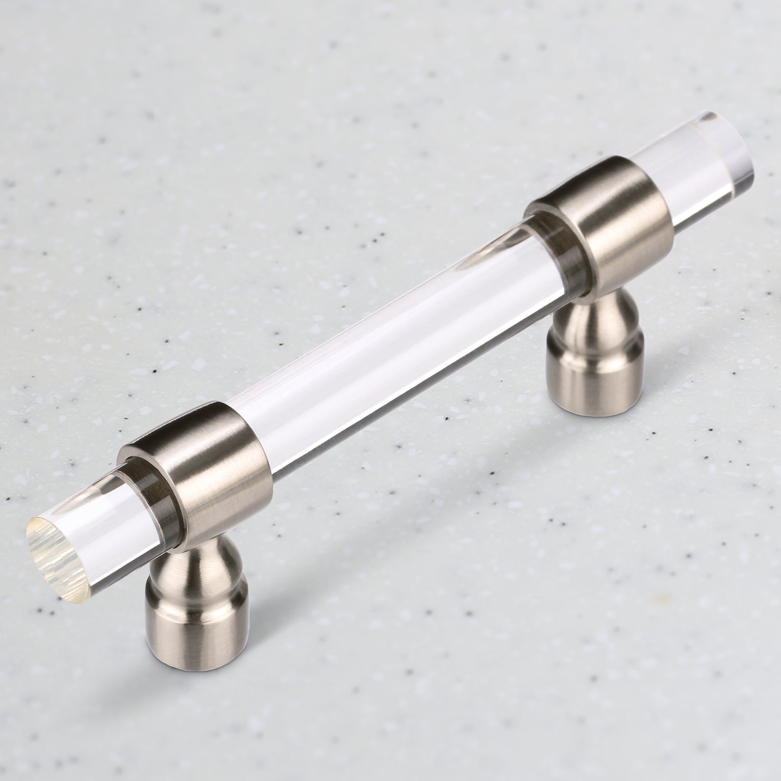 Chiaro Pull - Satin Nickel on Lucite - C/C 3"