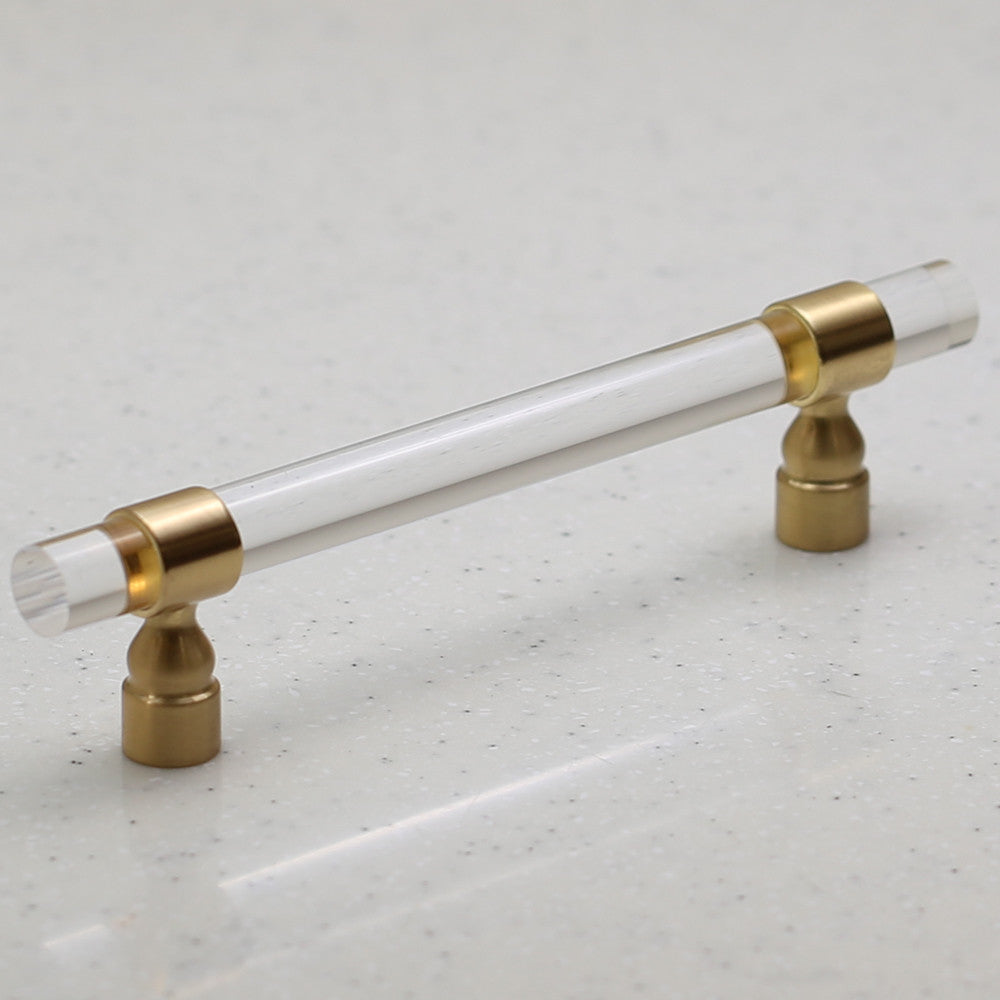 Chiaro Pull - Satin Gold on Lucite - C/C 128mm