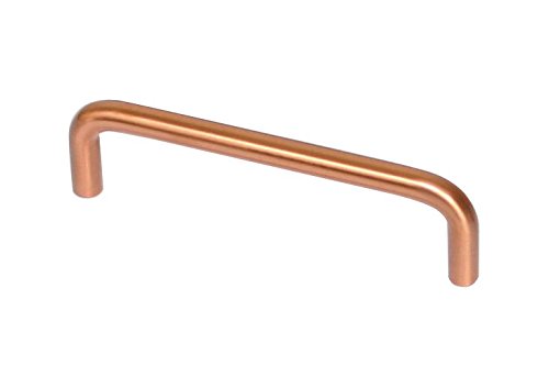Satin Copper Cabinet Hardware Wire Handle Pull - 4&quot; Hole Centers