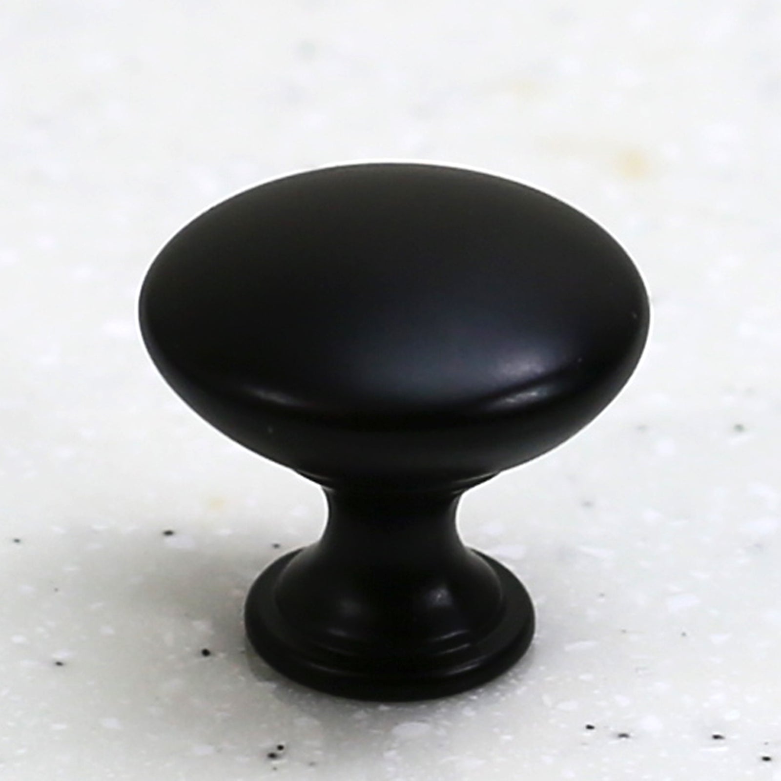 Matte Black 1-1/4" Mushroom Knob Classic