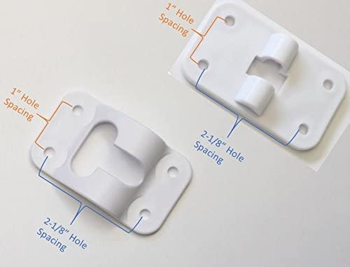 Hamilton Bowes 2 Pack: RV T-Style Door Holder Catch 3-1/2" for Latch Holder Camper Trailer Cargo Hatch White