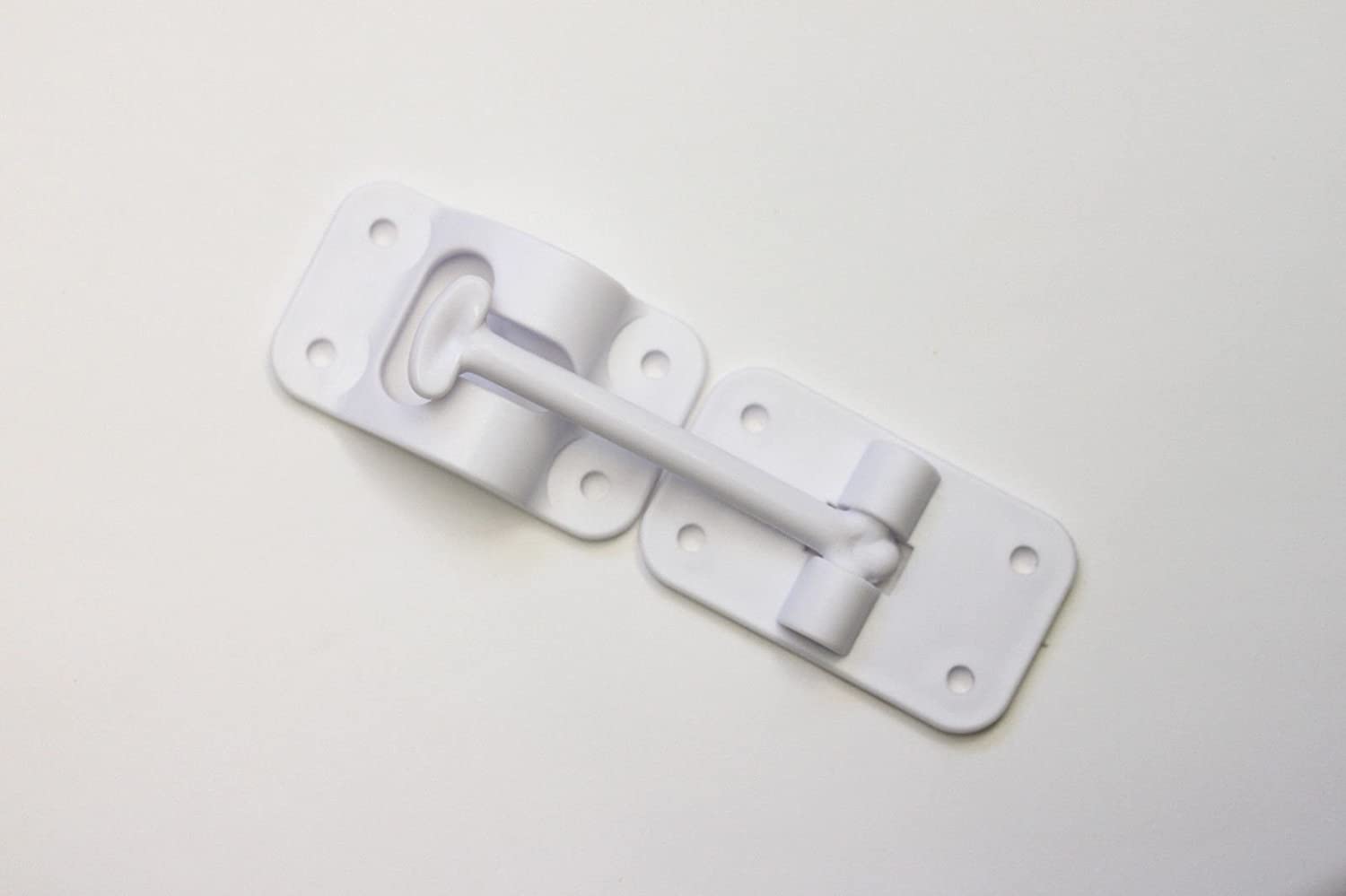 Hamilton Bowes 2 Pack: RV T-Style Door Holder Catch 3-1/2" for Latch Holder Camper Trailer Cargo Hatch White