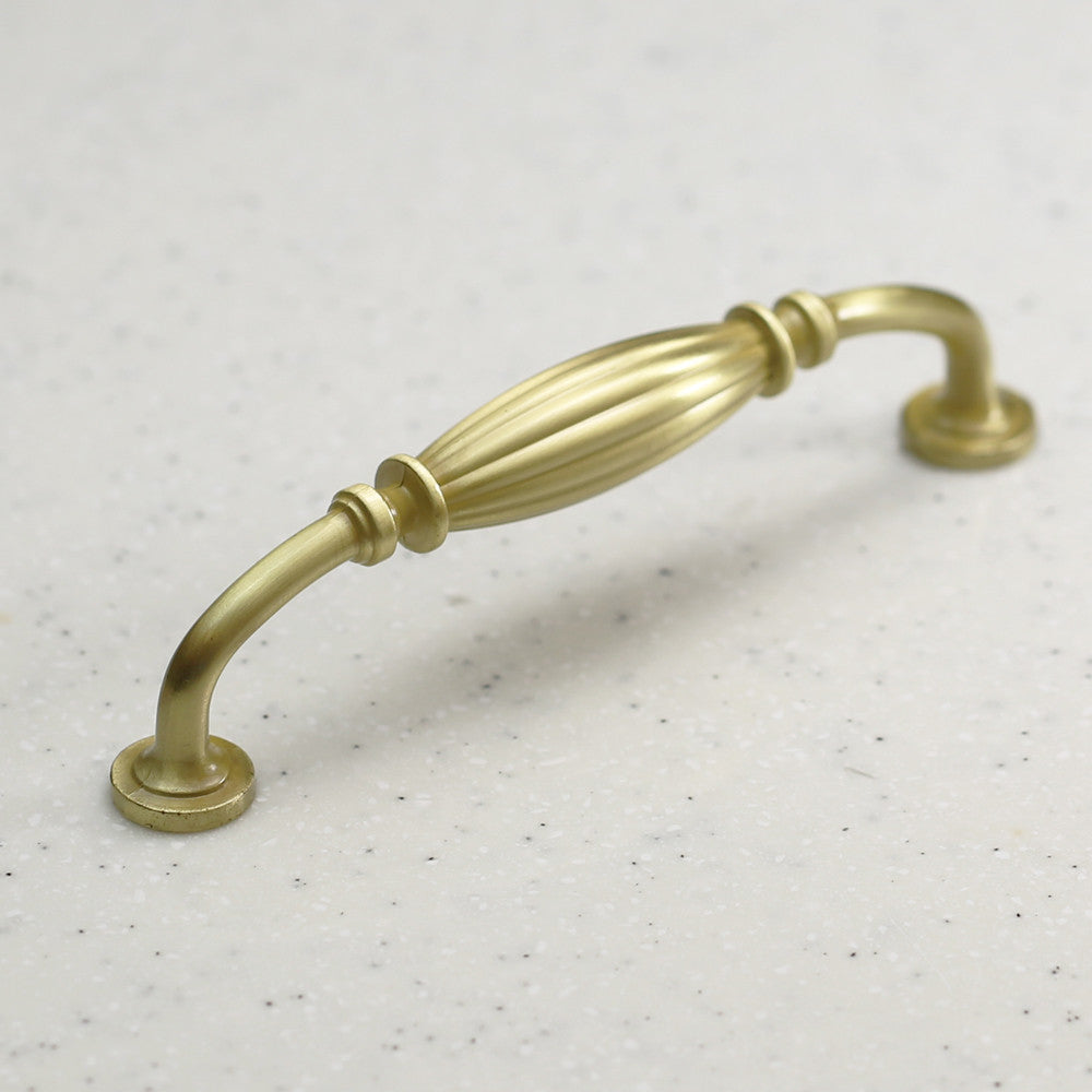 Satin Brass 128mm 5&quot; Pull Traditional