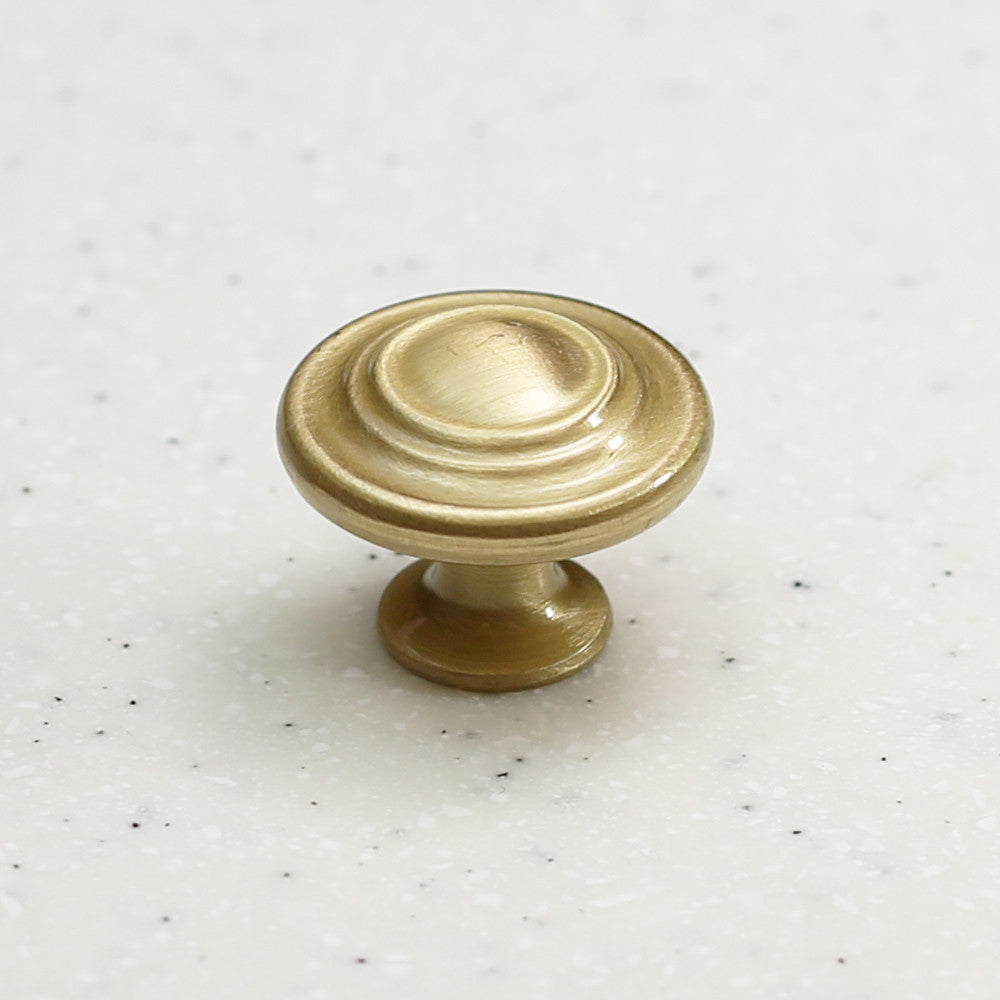 Satin Brass 1-1/4" Circles Knob