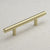 Satin Brass Cabinet Hardware Euro Style Bar Handle Pull - 3" Hole Centers, 5-3/4"" Overall Length